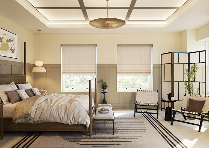 Memphis, Off White - Motorised Roman Blind - Image 8
